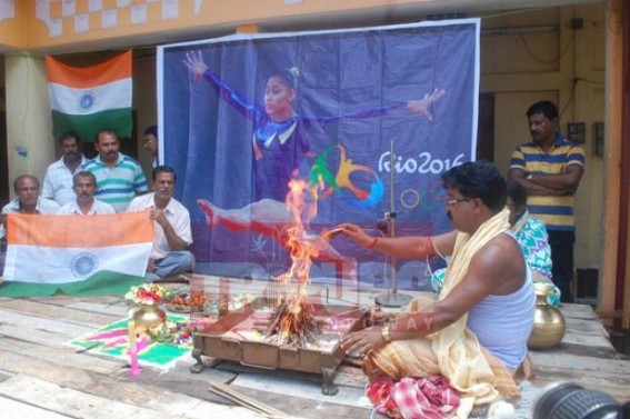 Special prayers offered ahead of Dipa’s final individual vault performance on August 14 Special prayers offered ahead of Dipa’s final individual vault performance on August 14